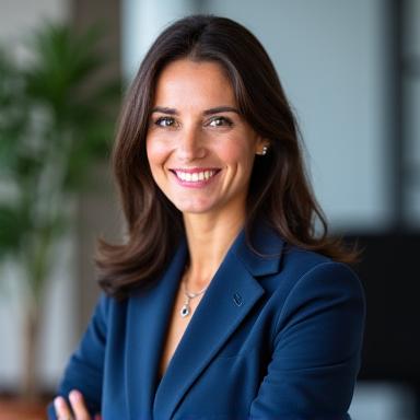 Portrait d'Élodie Valois, PDG de L'Heure Bleue Marketing